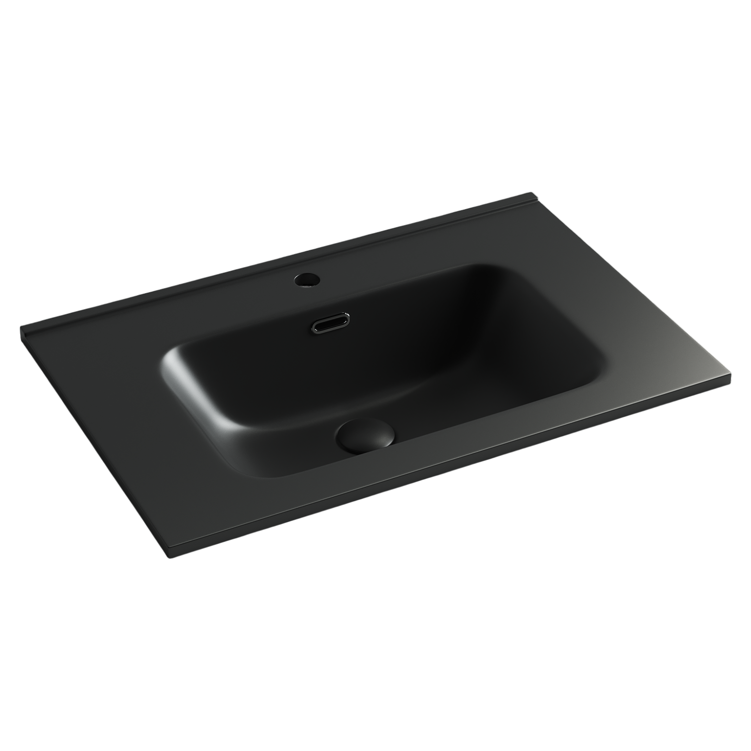 Ceramicanova Element Раковина накладная 71х46,5 см, с переливом, цвет: черный матовый CN7007MB