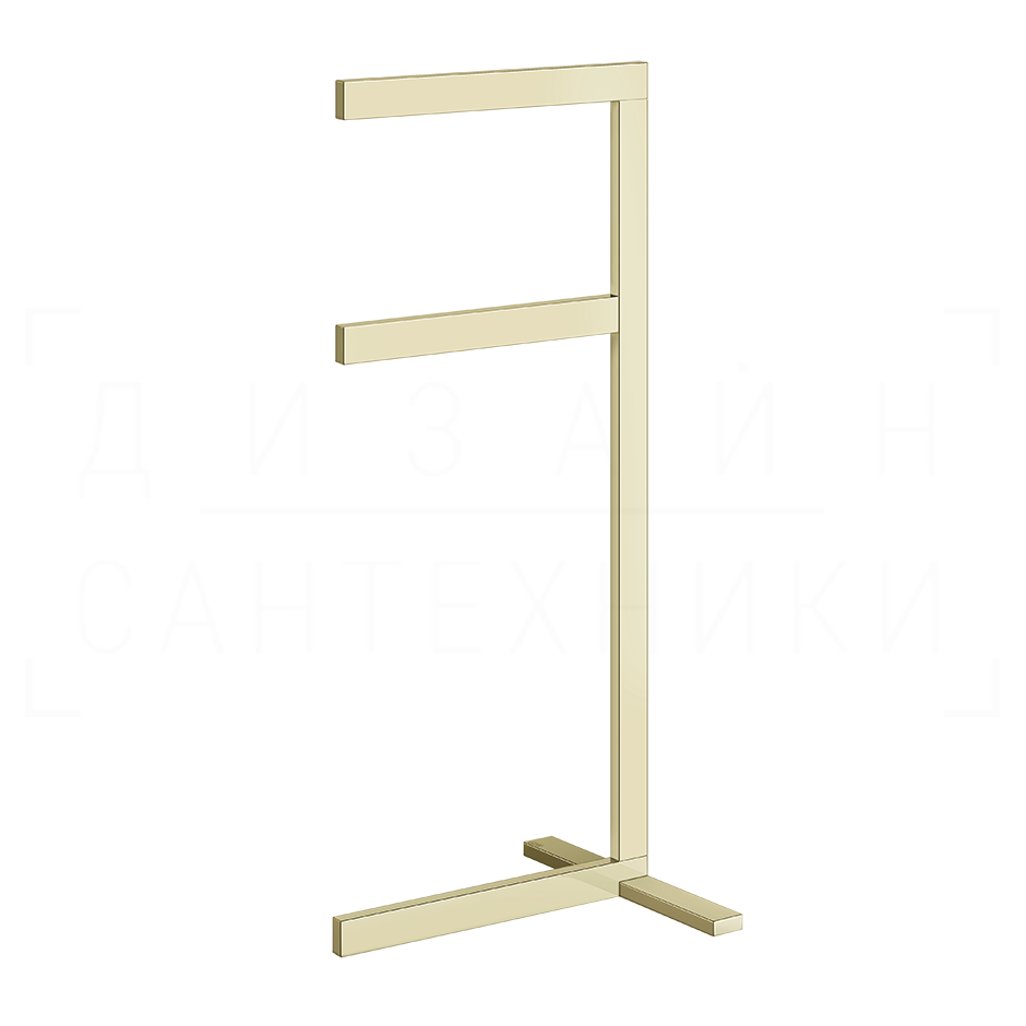 Gessi Inverso/Rettangolo Стойка напольная с двойным полотенцедержателем, цвет: brass PVD 20939#710