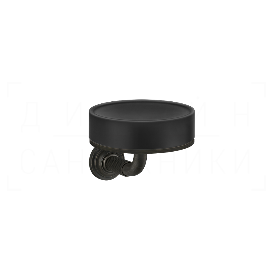Gessi Venti20 Мыльница с керамической чашей Neolite, подвесная, цвет: black/aged bronze 65402#187