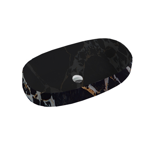 ArtCeram Cognac Раковина чаша 68x35x15h см, без перелива, покрытие Saniglaze, цвет: portoro gold COL005 48 00