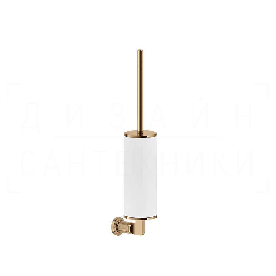 Gessi Inciso Ершик для унитаза подвесной, с кермической колбой Neolite, цвет: white/warm bronze PVD 58519#735
