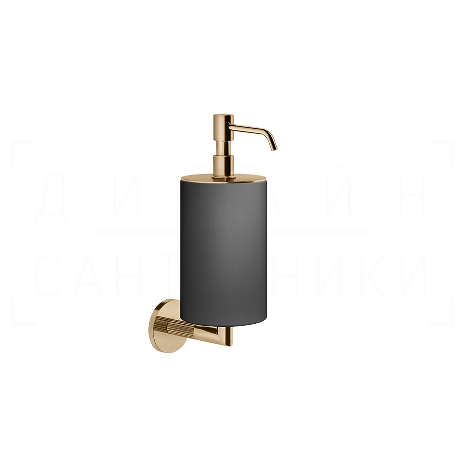 Gessi Ingranaggio Дозатор для жидкого мыла подвесной, колба Neolite, цвет: black/warm bronze PVD 63814#735