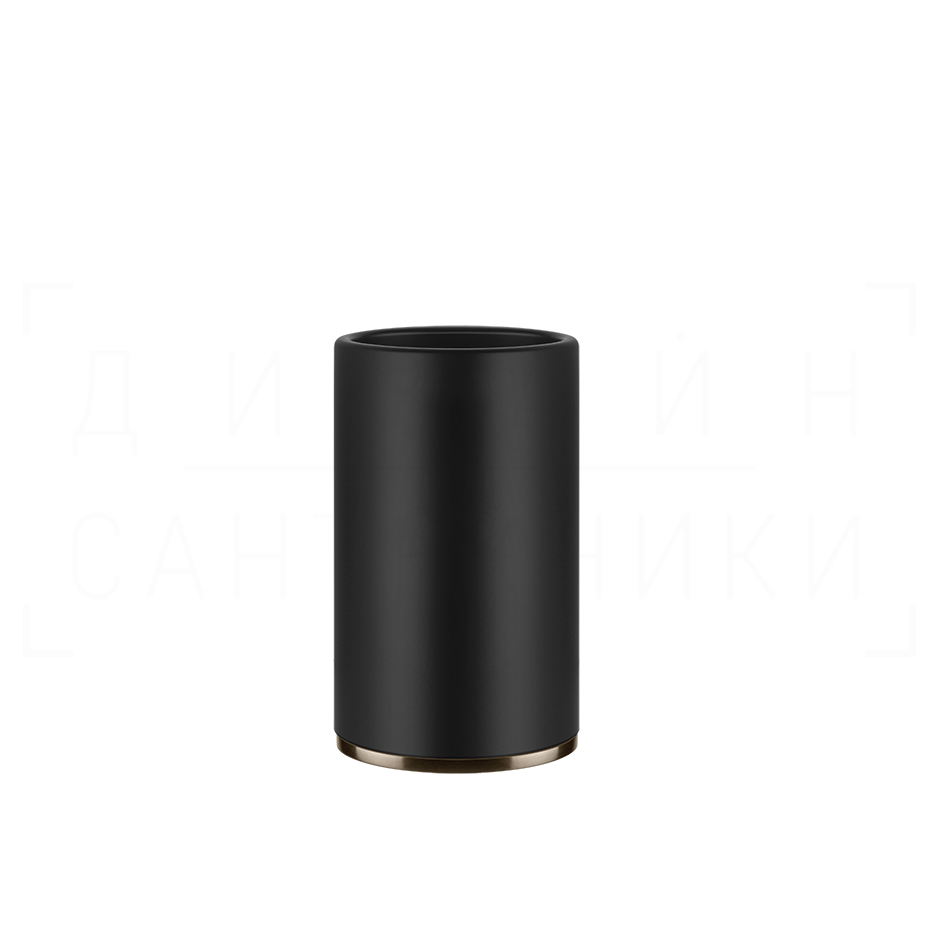 Gessi Inciso Стакан настольный, керамический Neolite, цвет: black/coffee bronze brushed PVD 58532#761