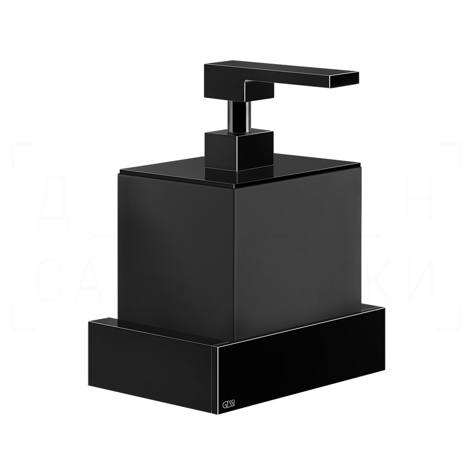 Gessi Inverso/Rettangolo Дозатор для жидкого мыла подвесной, колба Neolite, цвет: black metal PVD 20814#706