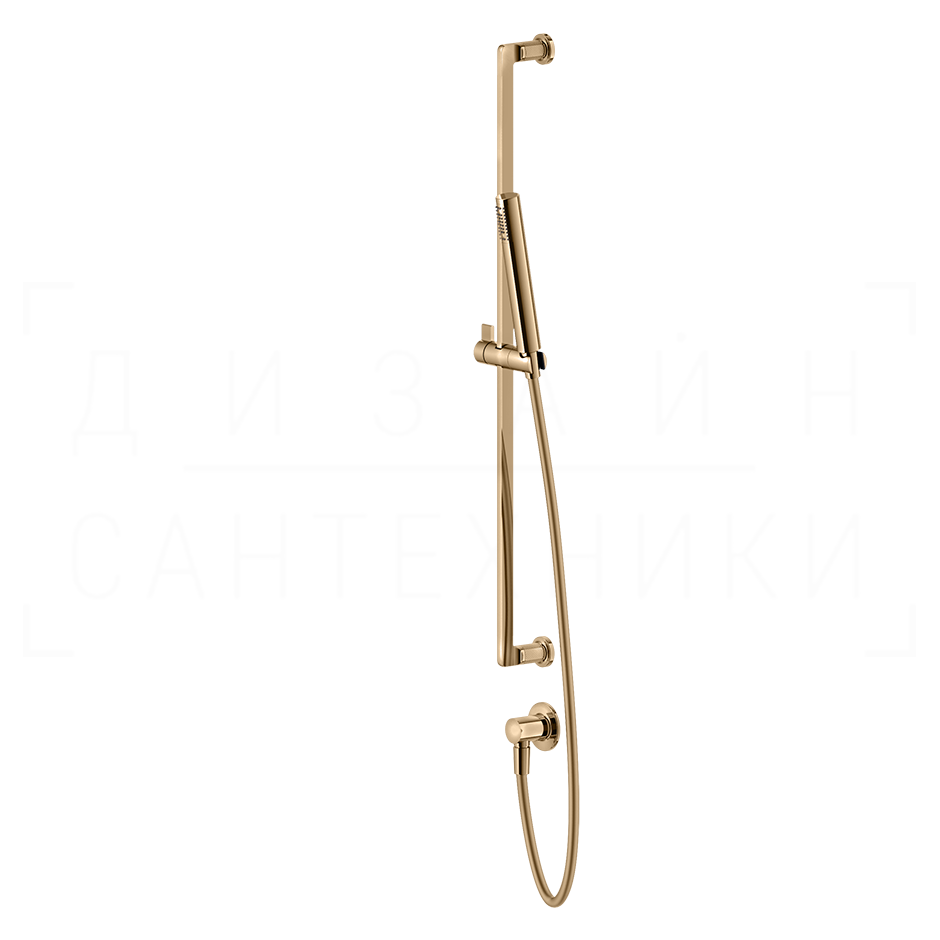 Gessi Inciso Душевой гарнитур: ручной душ, штанга, держатель, шланг 150 см, цвет: warm bronze PVD 58142#735