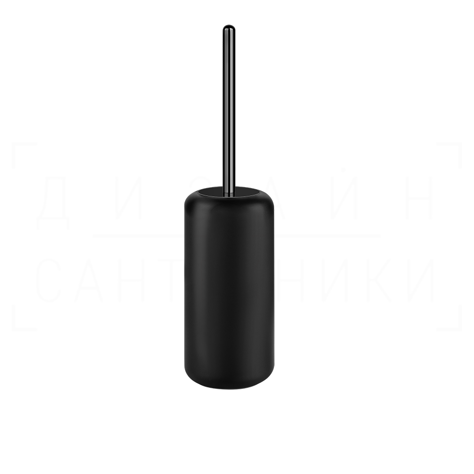 Gessi Goccia Ершик для унитаза напольный, с кермической колбой Gres, цвет: black/black metal PVD 38044#706