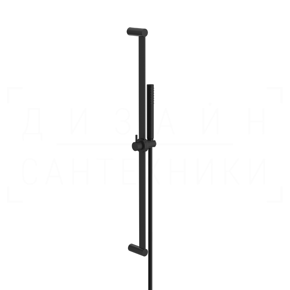 Gessi 316 Душевой гарнитур: ручной душ, штанга, держатель, шланг 150 см, цвет: matte black 54044#299