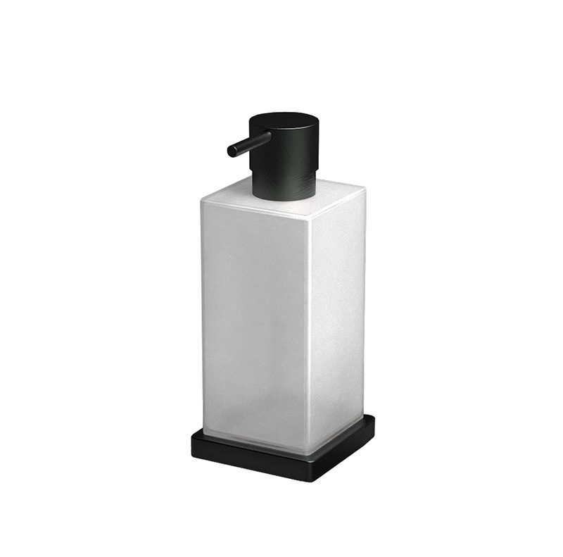 Colombo Design Look Дозатор для жидкого мыла настольный, стеклянная колба, цвет: matt black B9317.NM-VAN