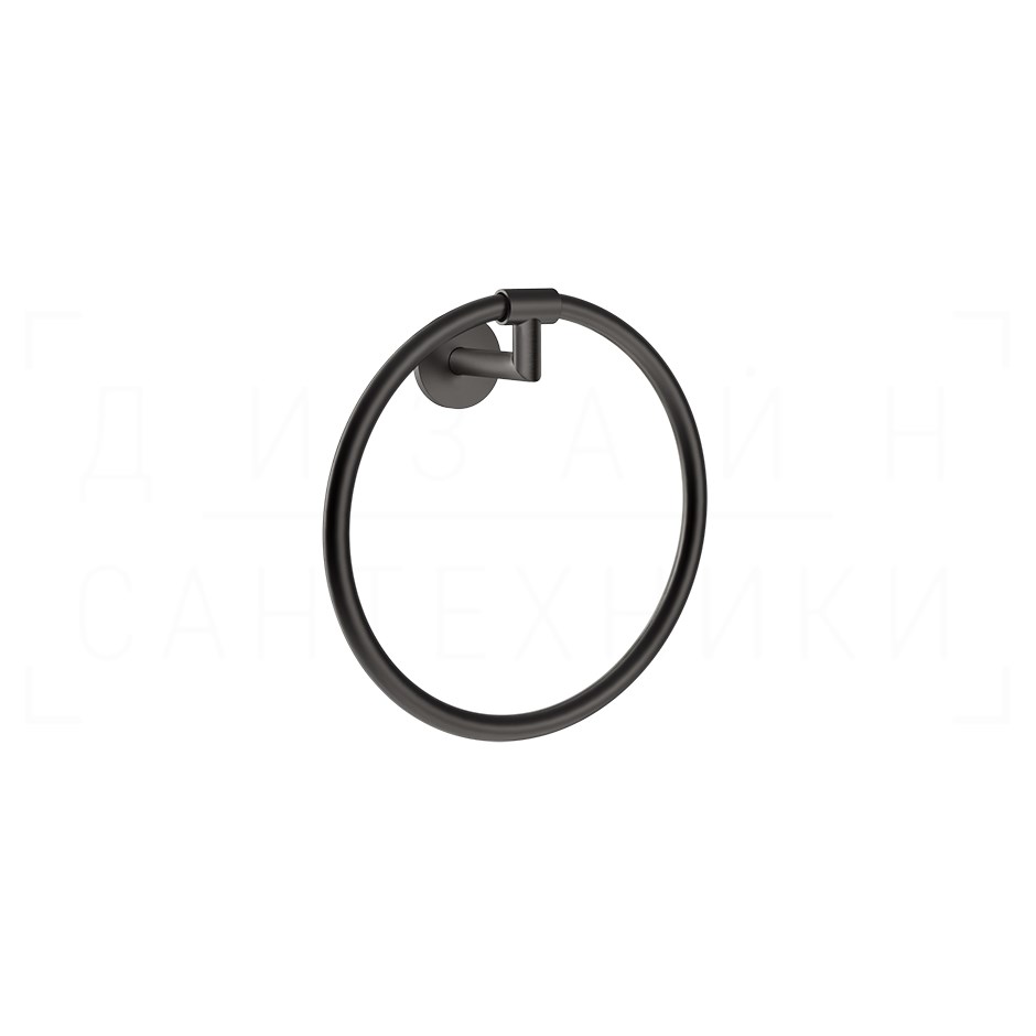 Gessi Ventaglio Полотенцедержатель кольцевой d22,2 см, подвесной, цвет: black metal brushed PVD 63709#707