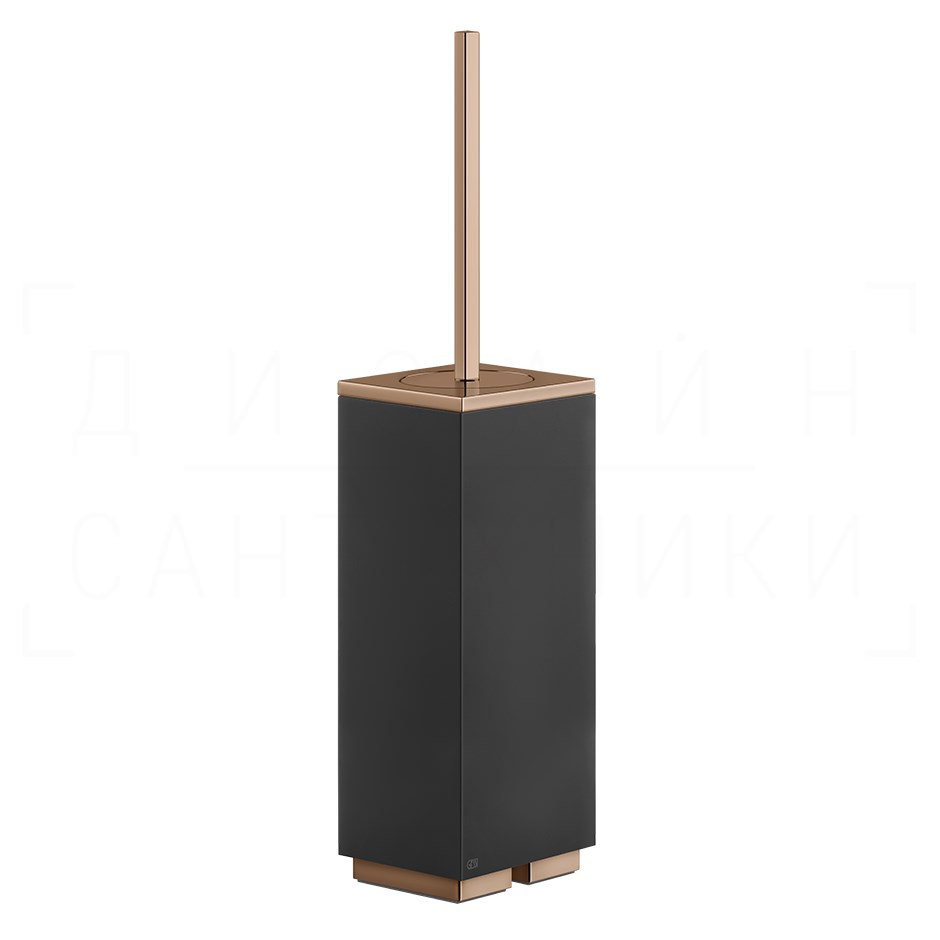 Gessi Inverso/Rettangolo Ершик для унитаза напольный, колба Neolite, цвет: black/copper PVD 20844#030