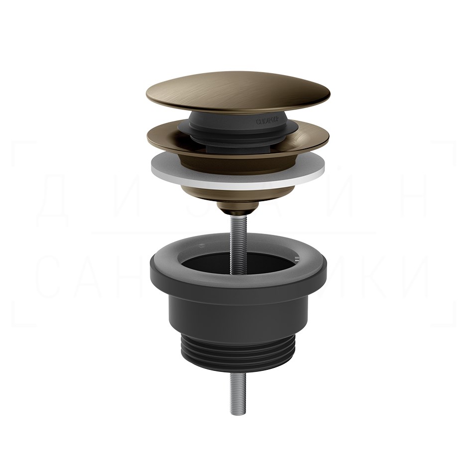 Gessi Донный клапан универсальный “Stop&Go”, цвет: coffee bronze brushed PVD 01421#761