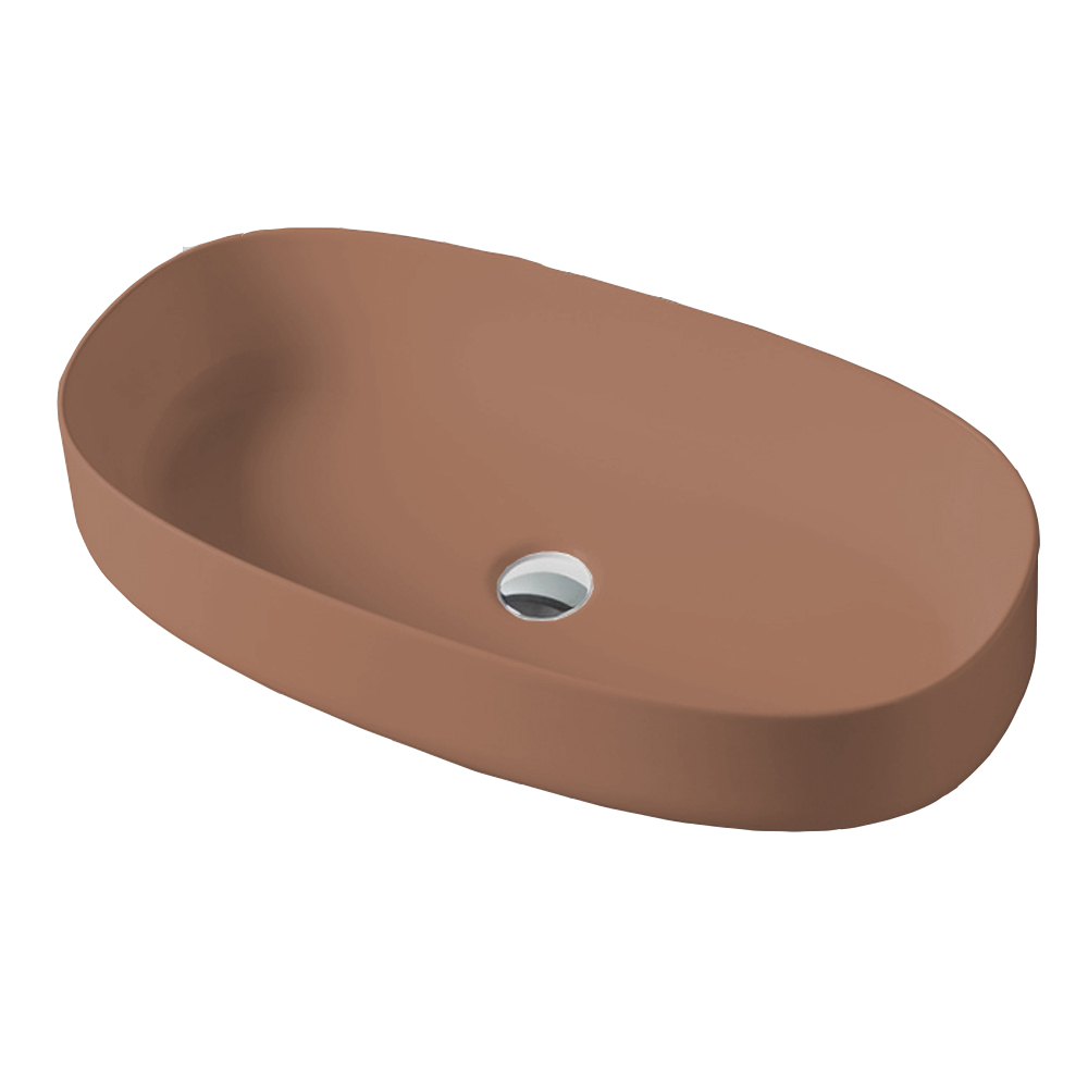 ArtCeram Cognac Раковина чаша 68x35x15h см, без перелива, покрытие Saniglaze, цвет: brown tortora COL005 40 00