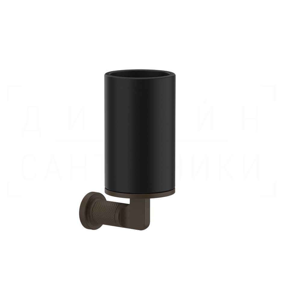 Gessi Inciso Стакан подвесной, керамический Neolite, цвет: black/dark bronze 58508#845