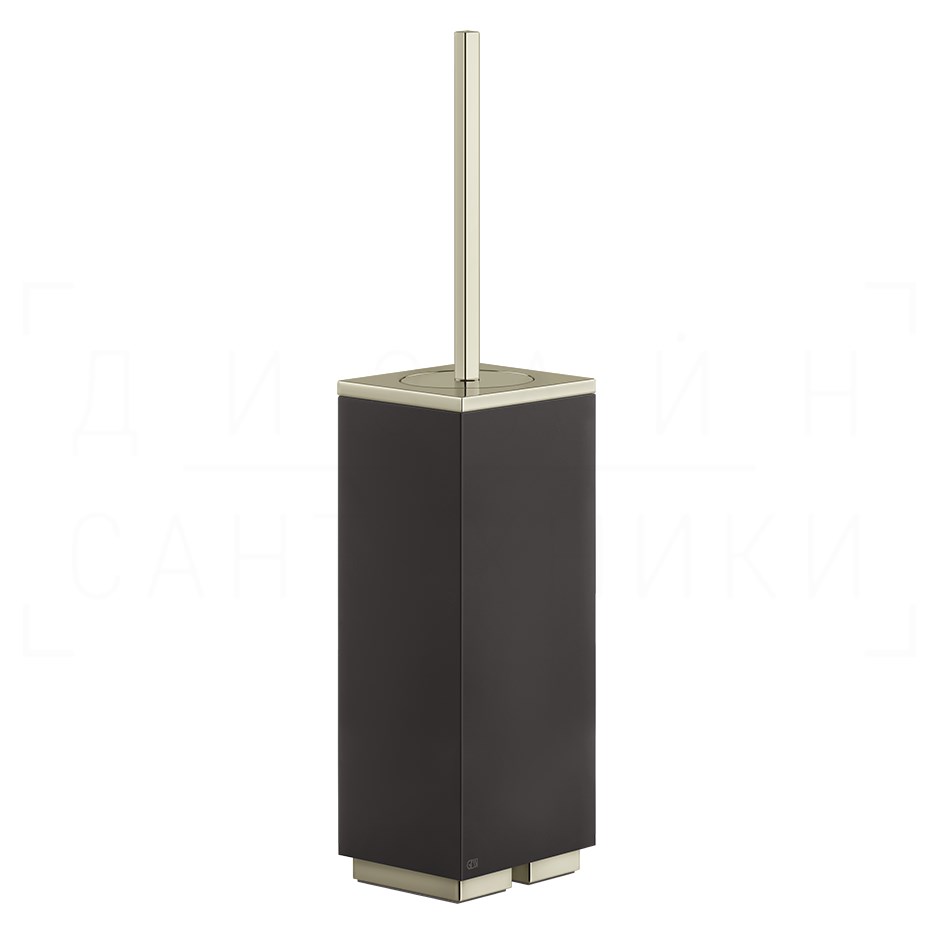 Gessi Inverso/Rettangolo Ершик для унитаза напольный, колба Neolite, цвет: black/nickel PVD 20844#720