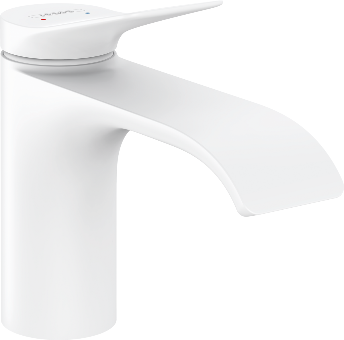 Hansgrohe Vivenis Смеситель для раковины однорычажный, без донного клапана, цвет: матовый белый 75012700
