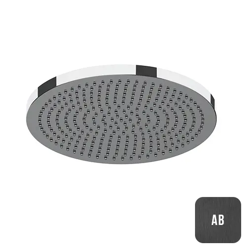 Almar Velvet Верхний душ без кронштейна d23,2 см, 1 режим, цвет: brushed absolute black E044292.AB