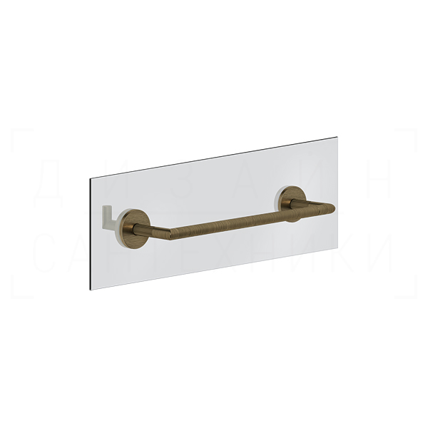 Gessi Ingranaggio Полотенцедержатель для крепления на стекло 35 см, цвет: antique brass 63924#713