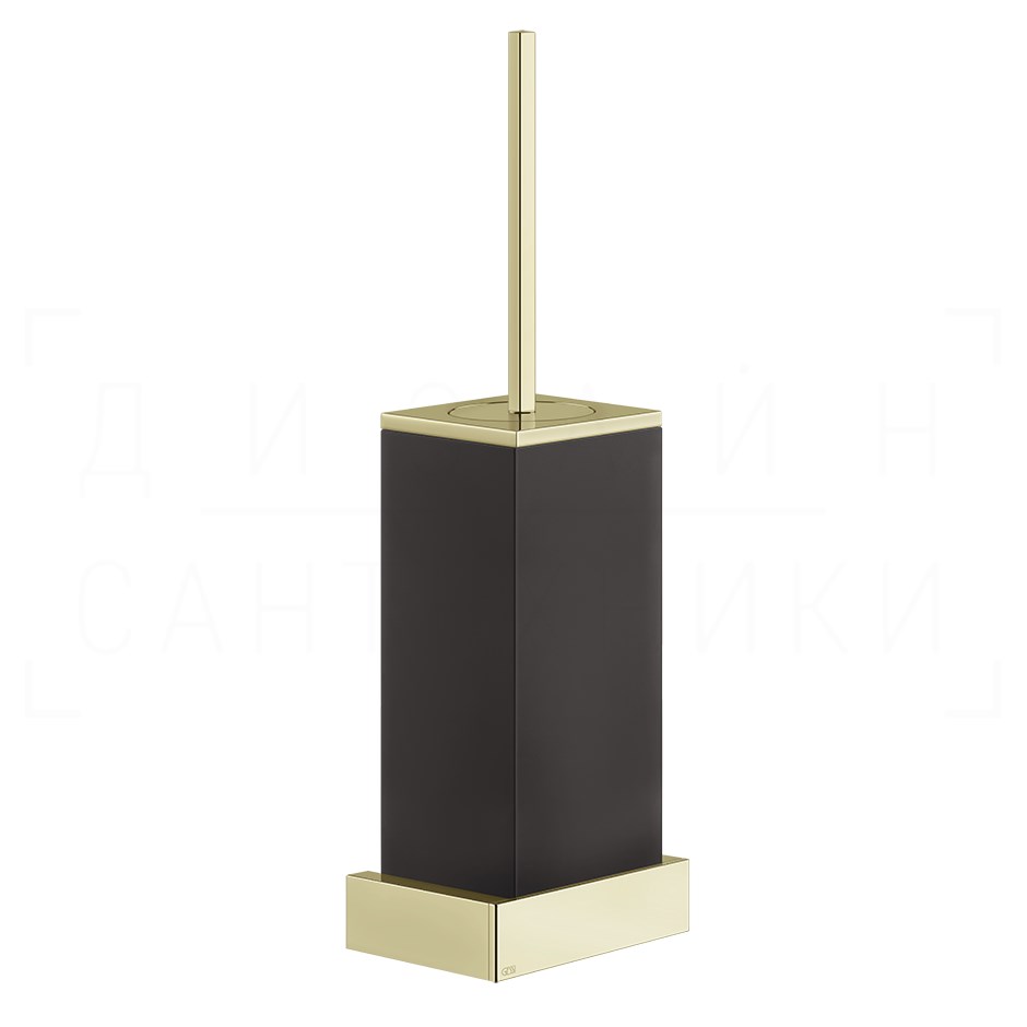 Gessi Inverso/Rettangolo Ершик для унитаза подвесной, колба Neolite, цвет: black/brass PVD 20820#710