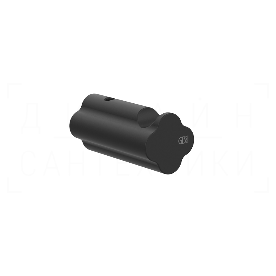 Gessi Ludovica Крючок для полотенец одинарный, подвесной, цвет: matte black 76521#299