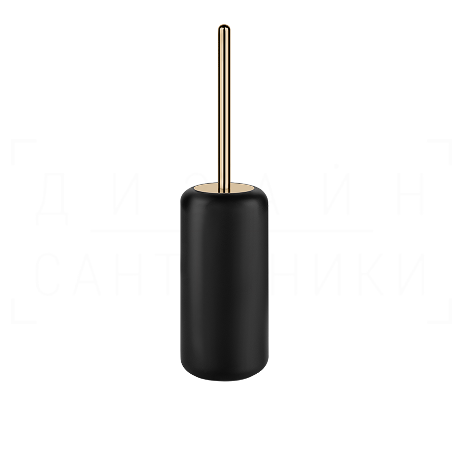 Gessi Goccia Ершик для унитаза напольный, с кермической колбой Gres, цвет: black/warm bronze PVD 38044#735