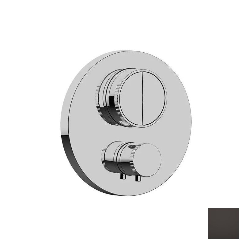 Almar Core Round Термостат для душа, внешняя часть на 2 потребителя, цвет: PVD polished deep black E176632.DB