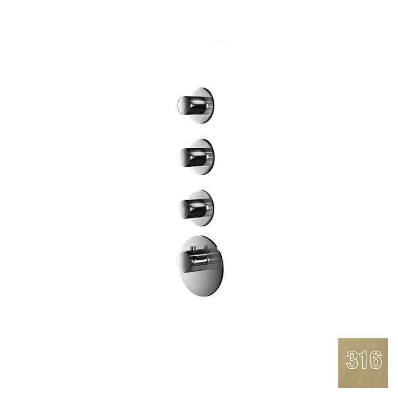 Almar High Flow Round Термостат для душа, внешняя часть на 3 потребит., цвет: 316 brushed high brass E180033.HB316
