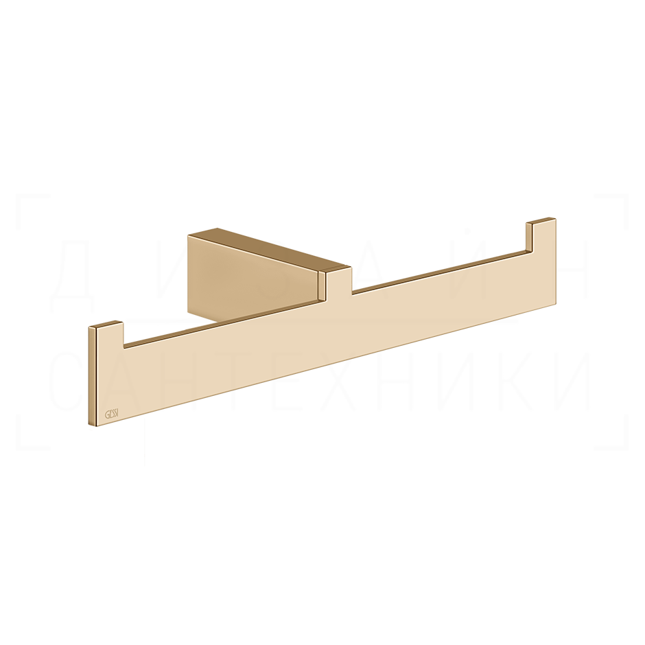 Gessi Inverso/Rettangolo Полотенцедержатель двойной 26,5 см, подвесной, цвет: warm bronze PVD 20915#735