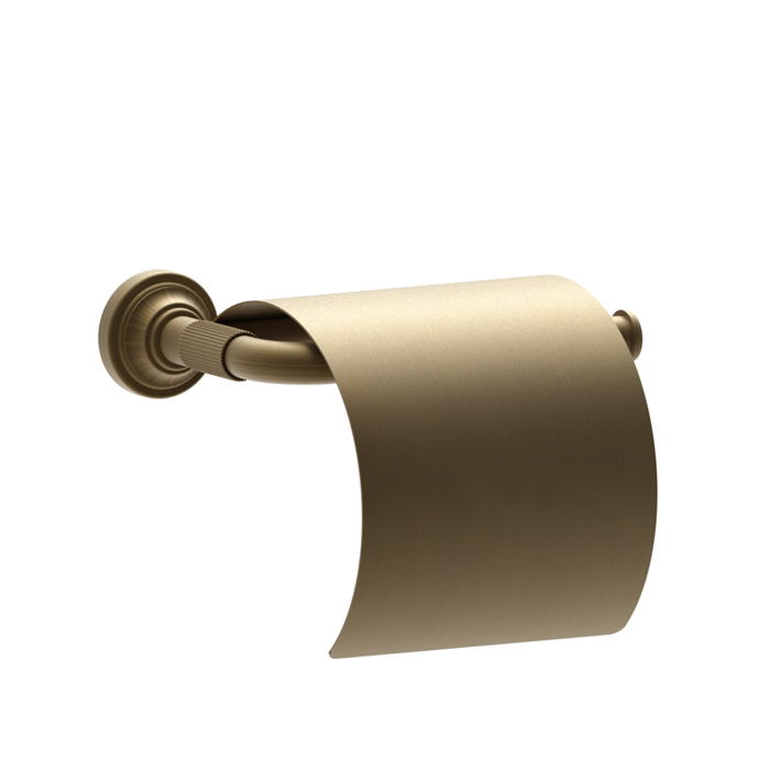 Gessi Venti20 Держатель туалетной бумаги с крышкой, подвесной, цвет: antique brass 65449#713