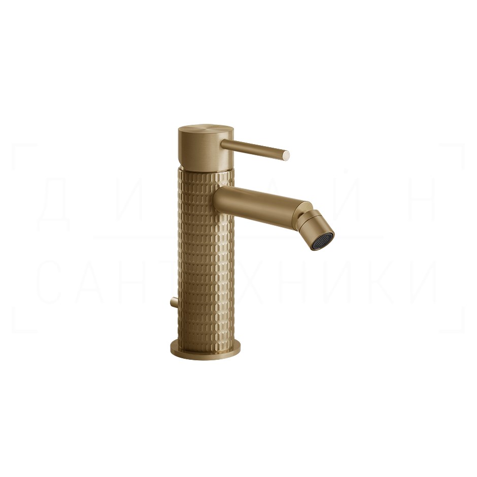 Gessi 316 Meccanica Смеситель для биде с дон. клап., излив 11,9 см, цвет: warm bronze brushed PVD 54207#726