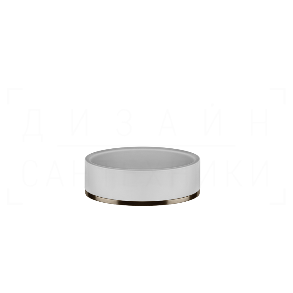 Gessi Inciso Мыльница с чашей Neolite, настольная, цвет: white/coffee bronze brushed PVD 58525#761