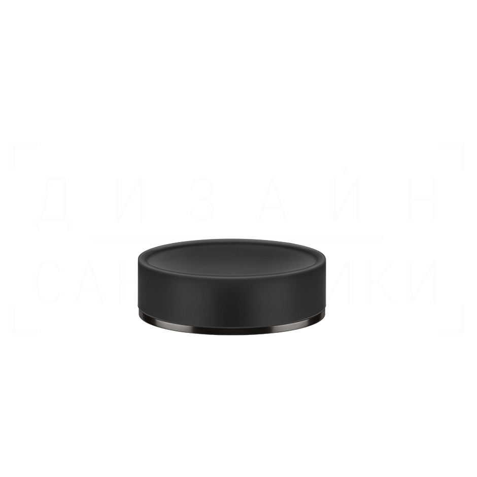 Gessi Inciso Мыльница с керамической чашей Neolite, настольная, цвет: black/black metal brushed PVD 58526#707