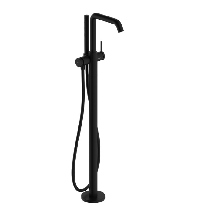 Hansgrohe Tecturis S Смеситель для ванны напольный, с ручным душем, цвет: матовый черный 73440670