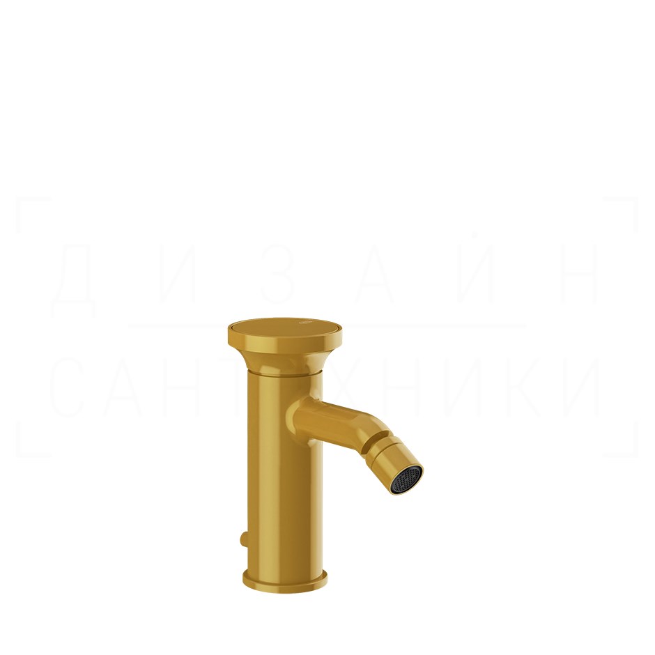 Gessi Origini Смеситель для биде с донным клапаном, излив 11,1 см, цвет: glossy ocra 66007#277