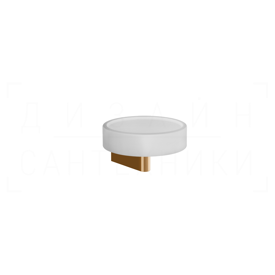 Gessi Origini Мыльница с керамической чашей Neolite, подвесная, цвет: white/warm bronze PVD 66401#735