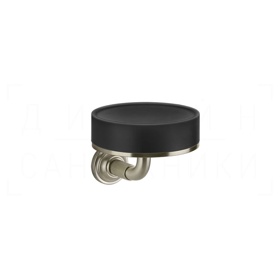 Gessi Venti20 Мыльница с керамической чашей Neolite, подвесная, цвет: black/finox brushed nickel 65402#149