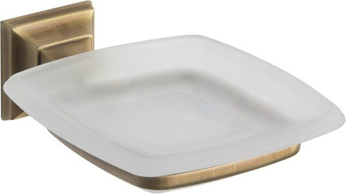 Colombo Design Portofino Мыльница подвесная со стеклянной чашей, латунь, цвет: antique bronze B3201.bron