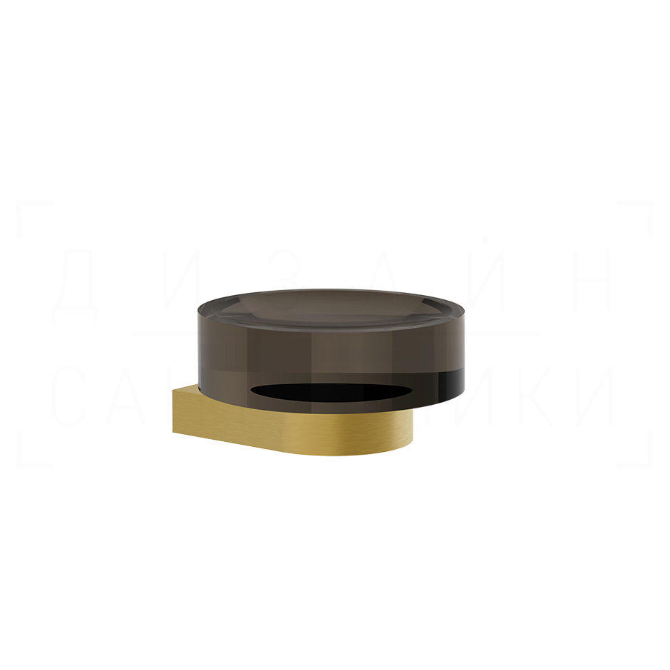 Gessi Perle Мыльница с стеклянной чашей, подвесная, цвет: gold brushed 74812#716