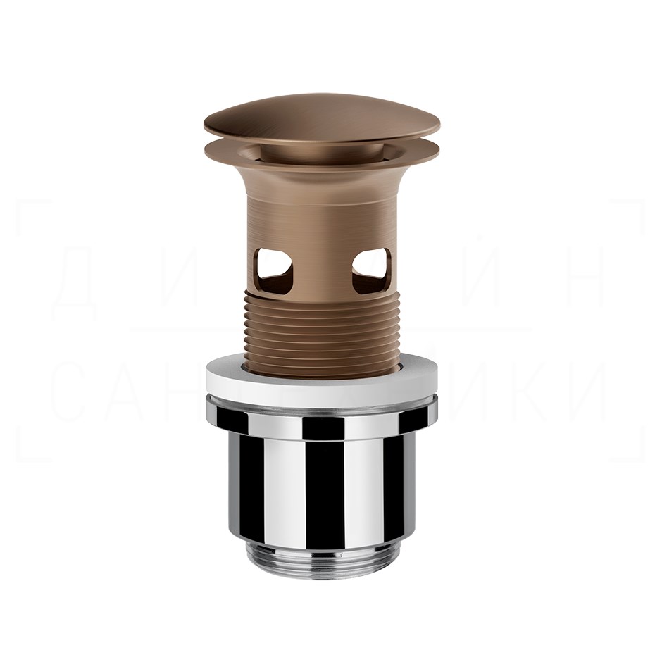 Gessi Донный клапан с переливом “Stop&Go”, цвет: copper brushed PVD 01422#708