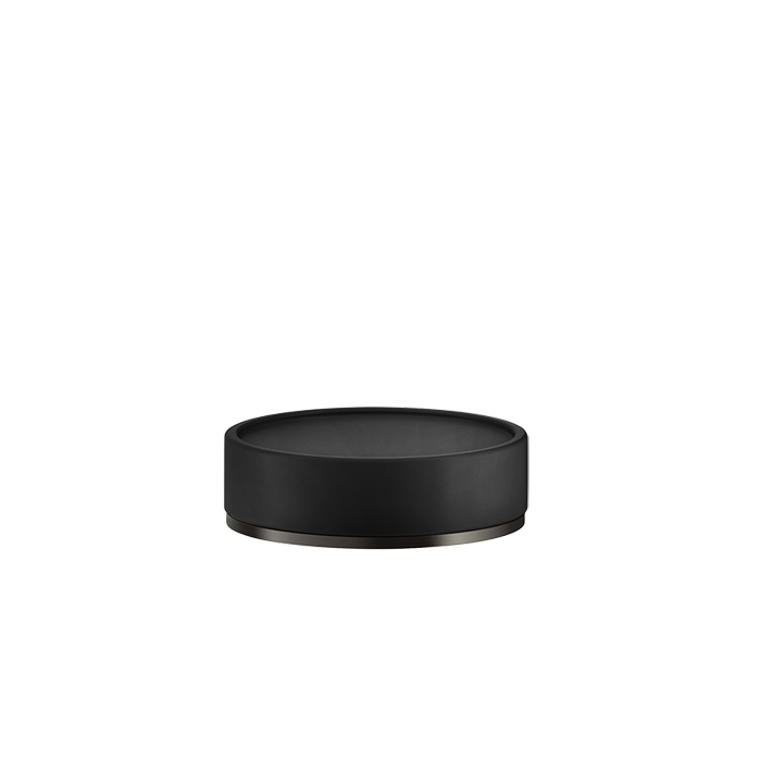 Gessi Inciso Мыльница с керамической чашей, настольная, цвет: matte black 58526#299