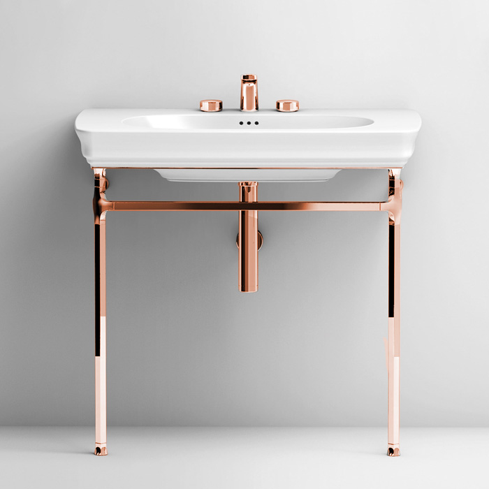 ArtCeram Civitas Консоль напольная металлическая для раковины 76x42x75h см, цвет: pink gold CIA004 77