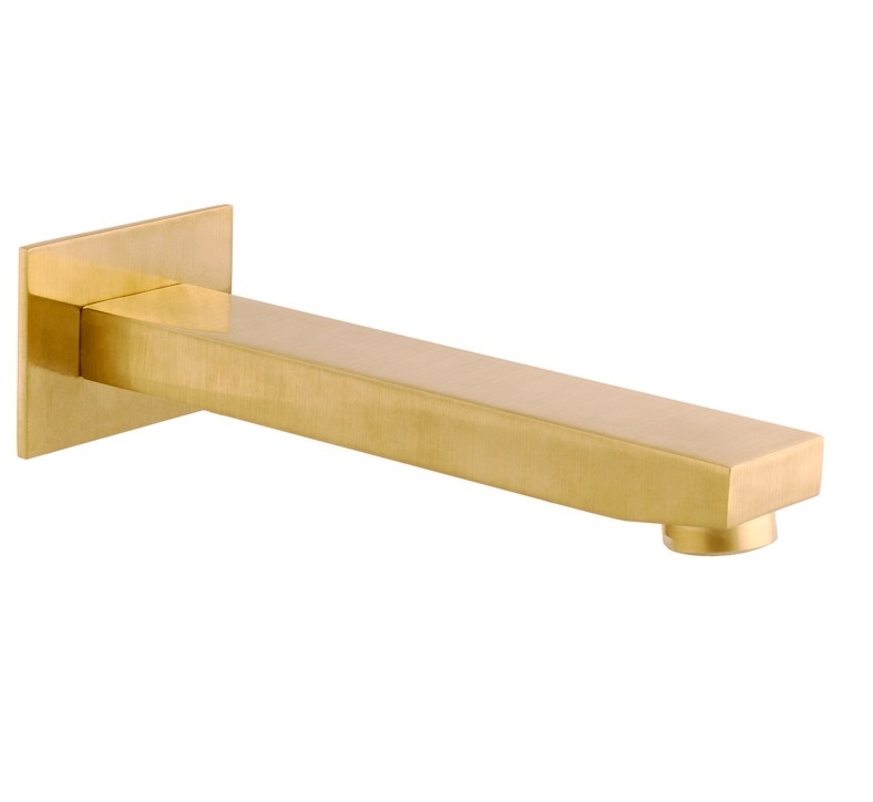 Remer Qubika Излив настенный 18 см, цвет: oro spazzolato 91QBG
