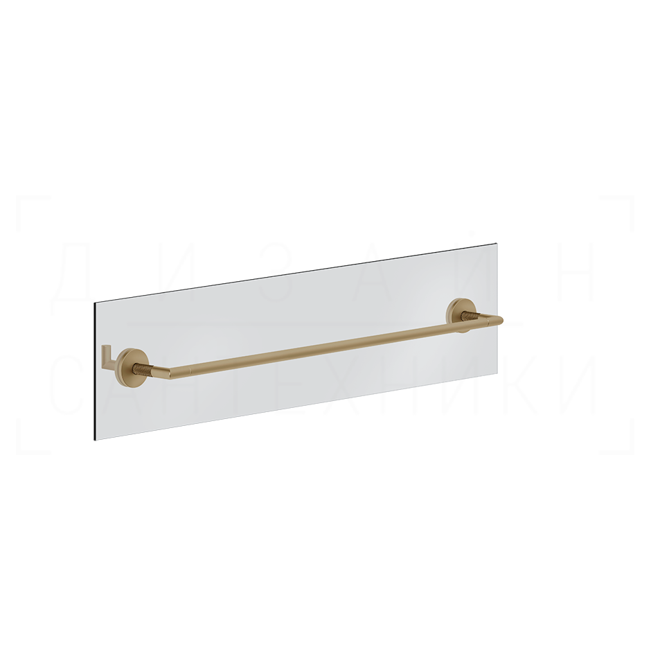 Gessi Anello Полотенцедержатель для крепления на стекло 65 см, цвет: warm bronze brushed PVD 63828#726