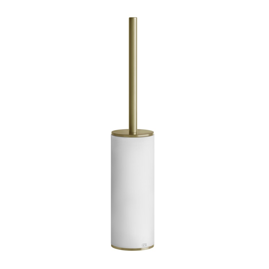 Gessi 316 Ершик для унитаза напольный с керамической колбой, цвет: brushed brass PVD 54743#727