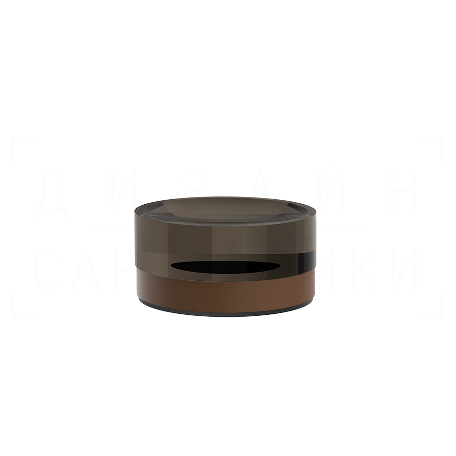 Gessi Perle Мыльница с стеклянной чашей, настольная, цвет: dark bronze 74826#845