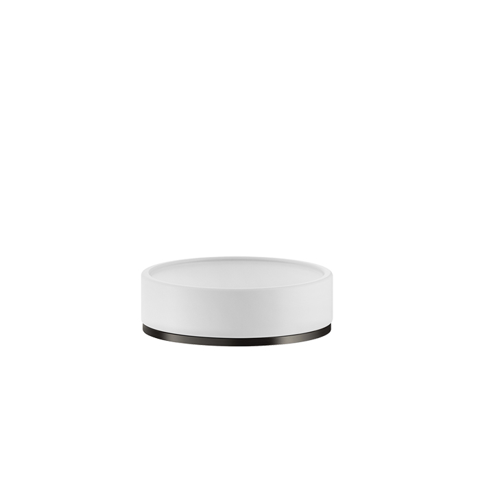 Gessi Inciso Мыльница с керамической чашей, настольная, цвет: matte black 58525#299