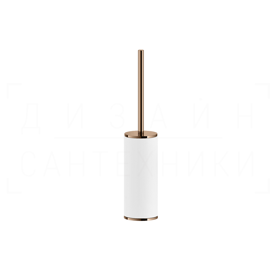 Gessi Inciso Ершик для унитаза напольный, с кермической колбой Neolite, цвет: white/copper PVD 58543#030