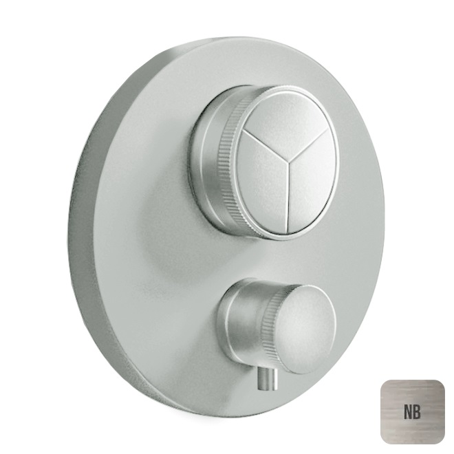 Almar Core Round Термостат для душа, внешняя часть на 3 потребителя, цвет: nickel brushed E176633.NB
