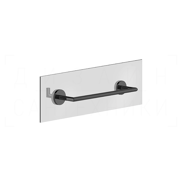 Gessi Ingranaggio Полотенцедержатель для крепления на стекло 35 см, цвет: black metal PVD 63924#706