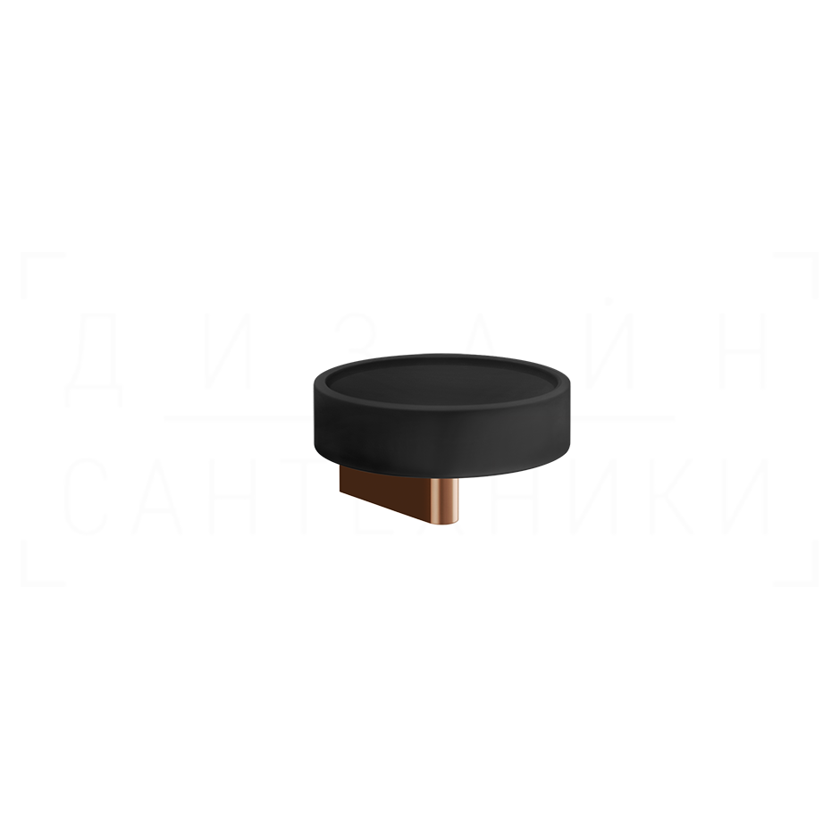 Gessi Origini Мыльница с керамической чашей Neolite, подвесная, цвет: black/copper PVD 66402#030