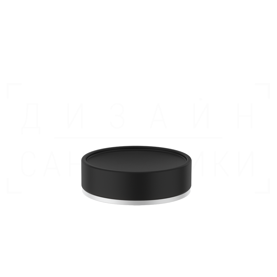 Gessi Inciso Мыльница с керамической чашей Neolite, настольная, цвет: black/matte white 58526#279